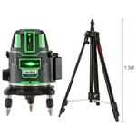 ECVV 2 Lines Green Laser Level with 1.2M Adjustable Height Tripod 360 Degree Self-leveling Cross Marking Instrument with 1.2M Aluminum Alloy Tripod
