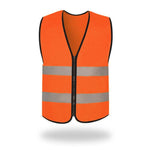 10 Pieces Orange Working Reflective Vest Safety Night Work Vest Safety Vest for Construction Engineering Traffic Sanitation Safety Warning Clothes