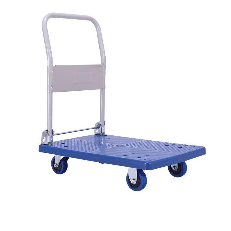 Foldable Platform Trolley Rolling Cart 48 * 71cm Weight Capacity 150KG Silent Rubber Casters High Strength Body