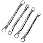 6 Pieces Offset Box End Wrench Chrome Vanadium Steel Full Polish Double Ring Wrench 17x19mm