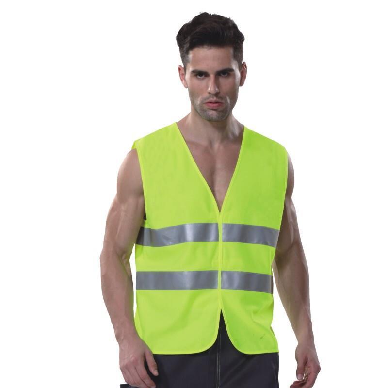 10 Pieces High Visibility Safety Vest With 2 Reflective Strips Construction Work Uniform Securities Clothing Reflective Vest