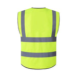 6 Pieces Fluorescent Yellow Safety Vest Reflective Worker Vest Reflective Fluorescent Multi Pocket Safety Suit for Construction Worker Traffic Sanitation