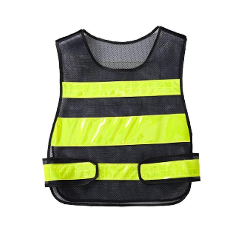 10 Pcs Mesh Design Reflective Vest Safety Engineering Reflective Vest Safety Vest Traffic Warning Vest - Black (No Pocket)