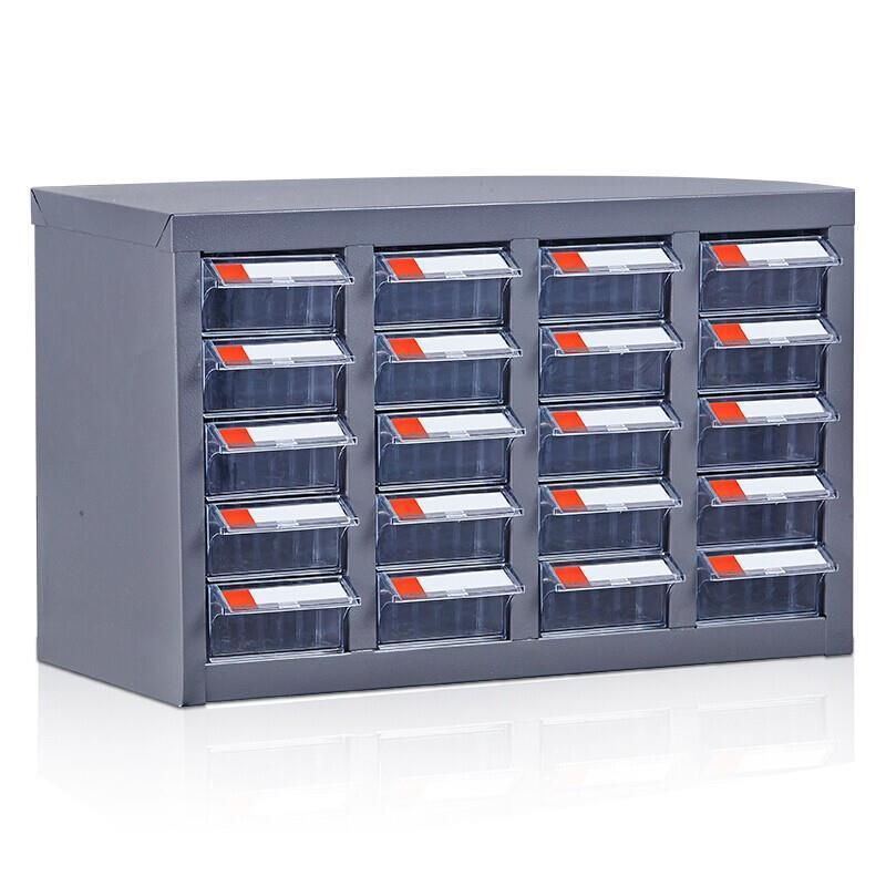 Parts Cabinet Drawer Type Tool Cabinet Parts Box Electronic Components Material Screw Classification Storage Cabinet Small Box 20 Draw Transparent Draw No Door