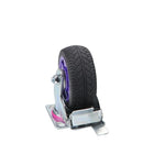 8 Inch Caster Silent Solid Rubber Wheel Flat Cart Wheel Heavy Caster Brake Wheel Black Purple