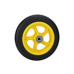 6 Pieces Hand Wheel 12 Inch Truck Trailer Truck Solid Rubber Wheel Caster Yellow Rubber Wheel