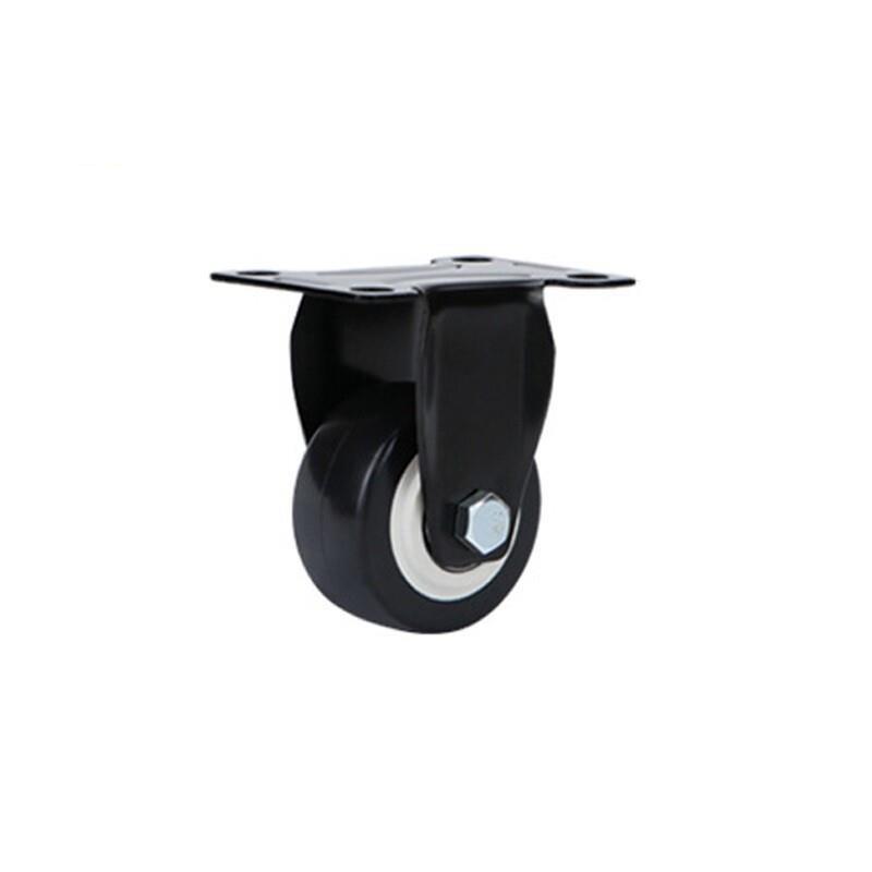 6Pieces 3 Inch Directional Wheel Office Chair Furniture Wheel Mute Gold Diamond Wheel Black Caster