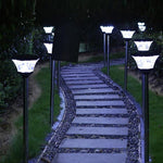LED Solar Lawn Lamp White 2.5m Outdoor Garden Lawn Lamp  Waterproof for Pathway, Walkway, Patio, Yard & Lawn