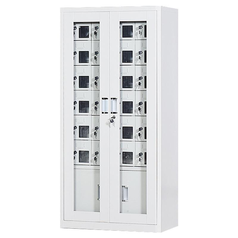 Glass Door Intelligent Charging Cabinet Storage USB Charging Cabinet Meeting Room Storage Cabinet 30 Door Charging Cabinet 1468 * 814 * 350mm