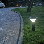 Solar Lawn Lamp Light Control Intelligent Induction Led 5w White Light Circle Height 34cm