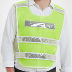 10 Pieces Fluorescent Yellow Green Reflective Vest Reflective Vest Traffic Cycling Vest Car Safety Warning Vest Environmental Sanitation Construction Duty Safety Clothing