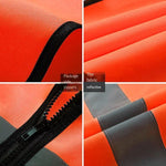 6 Pieces Orange Red Reflective Safety Vest For Traffic Sanitation Construction Workers