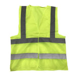 10 Pieces Yellow Reflective Vest Gray Two Horizontal And Two Vertical Reflective Strips Traffic Garden Sanitation Safety Suit Warning Function  Construction Vest