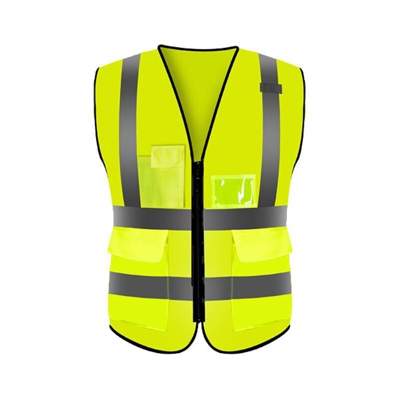10 Pieces Multi-pocket Reflective Safety Vest Bright Color Traffic Vest Railway Coal Miners Uniform Breathable Reflective Vest