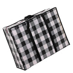 Medium Size 60*42*24cm Black Square (10 Pack) Woven Bag Moving Bag Extra Thick Oxford Cloth Luggage Packing Bag Waterproof Storage Snake Skin Bag
