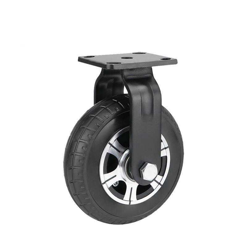 8 Inch Caster Silent Truck Trailer Wheel Alloy Rubber Wheel High Load Heavy Industrial Caster 8 Inch Directional Wheel
