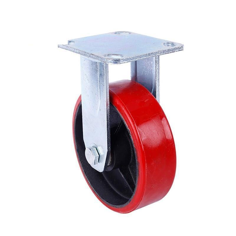 Polyurethane PU Caster Industry Trolley Caster Antiskid Silent Pulley 5 Inch Heavy Directional Wheel