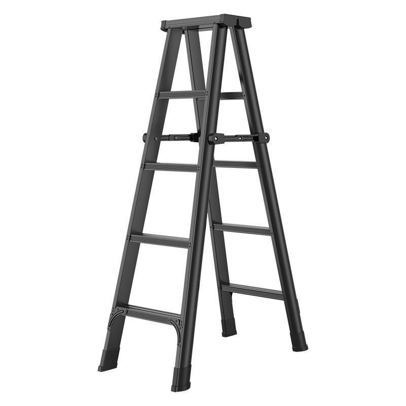 Thickening Double-sided Miter Ladder Widening Multi-functional Folding Engineering Ladder Double-sided Ladder Carbon Steel + Aluminum Alloy (Ten Steps)