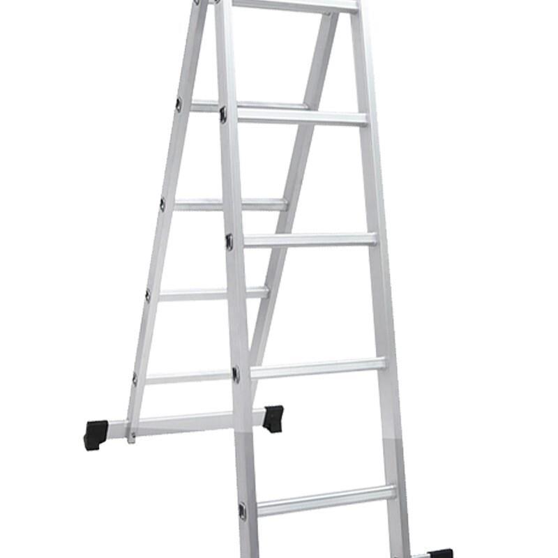 2.1m Aluminum Alloy Ladder Multi Function Folding Herringbone Engineering Dual Purpose Thickened Joint Vertical Ladder Stamping Herringbone Ladder
