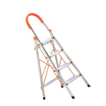 1.5m Stainless Steel Ladder Portable Aluminum Alloy Miter Ladder Folding Ladder D-type Stainless Steel 4 Steps
