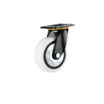 8 Pieces / Box 8 Inch Flat Bottom Casters Movable Heavy Duty Milky White Nylon (PA) Wheel Universal Wheel