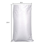 6 Pieces 80*120cm 5 White Moisture-proof And Waterproof Woven Bag Moving Bag Snakeskin Bag Express Parcel Bag Packing Loading Bag Cleaning Garbage Bag