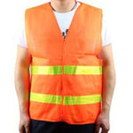 15 Pieces Labor Orange Reflective Safety Vest Sanitation Work Clothes Highlight Night Work Clothing- Orange Free Size