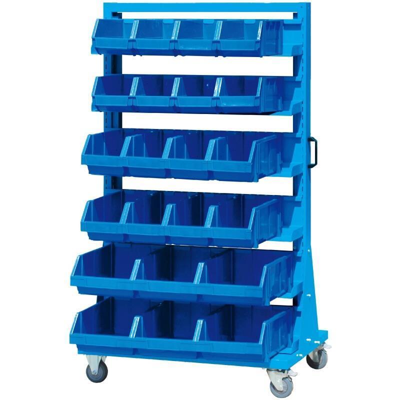 Blue 1000×610×1680mm Single Side 6-layer Parts Box Cart  (including 22 Assembly Parts Boxes)