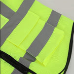 6 Pieces Mesh Reflective Vest Safety Vest with 4 High Visible Reflective Strips Construction Engineering Traffic Sanitation Safety Warning Clothes