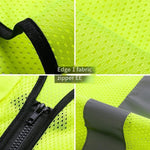 6 Pieces Mesh Reflective Vest Safety Vest with 4 High Visible Reflective Strips Construction Engineering Traffic Sanitation Safety Warning Clothes