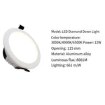Led Downlight 4 Inch 12w Neutral Light 4000k Hole Size 115mm Diamond Series
