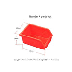 10 Pcs Parts Box No.4 Red 140 * 105 * 75 Combined Screw Box Tool Storage Box