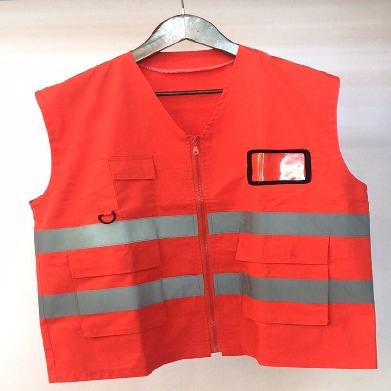 Free Size Orange Reflective Vest For Outdoor Works