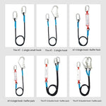 3m Safety Belt Electrician Construction Scaffolder Site Connecting Rope Safety Rope Safety Rope Limit Rope Single Small Hook + Buffer Bag