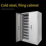 A4 File Cabinet Thickened Drawer Type Metal Parts Cabinet Efficiency Cabinet Data Cabinet Bill Cabinet 18 Extraction With Door And Large Extraction