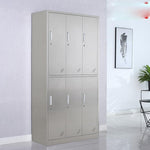 1850 * 900 * 420mm Stainless Steel Filing Cabinet Rest Room Storage Cabinet Multi Door Changing Cabinet Through Glass Filing Cabinet