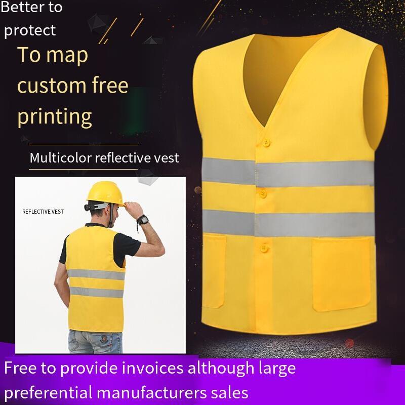 15 Pieces Railway Reflective Vest Construction Environmental Protection Safety Suit Vest Engineering Bureau Reflective Vest