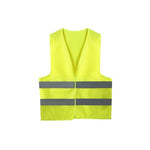 20 Pieces Summer Reflective Vest Yellow Mesh Safety Vests Double Channel Transverse Reflective Strip