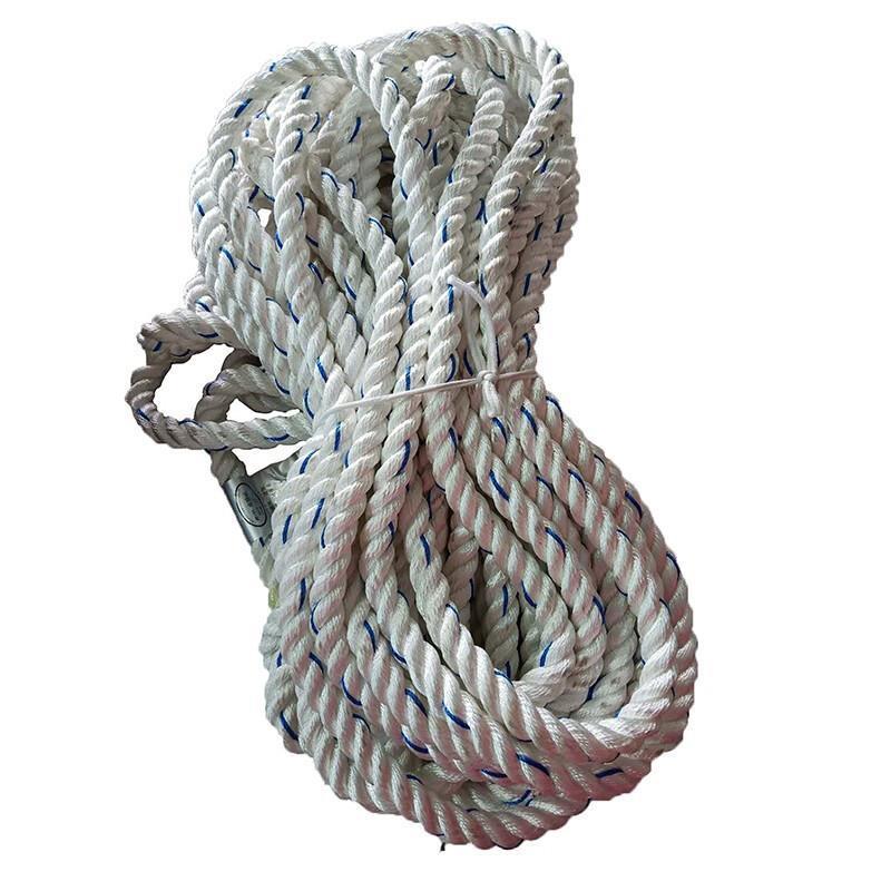 Safety Rope Fall Protection Safety Lifeline Rope Rescue, Hunting, Roofing 30m Diameter, 16mm White