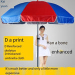 Sun Umbrella Sunshade Umbrella Large Umbrella Large Outdoor Commercial Stall Umbrella Advertising Umbrella Printing Custom Folding Round Umbrella 2.4 M Orange + Silver Glue