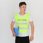 6 Pieces LED Reflective Vest Safety Vest For Sanitation Workers Or Riding Reflective Clothing Vehicle