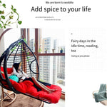 Hanging Basket Rattan Chair Double Balcony Rocking Chair Lazy Bird's Nest Hanging Orchid Chair Double Single Pole Coffee Color