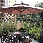 Outdoor Sun Umbrella Bar Cafe Umbrella [Umbrella Table And Chair Set] 2.7 M Round Single Top Aluminum + One Table And Four Chairs