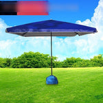 Large Outdoor Sunshade Umbrella Stall Umbrella Sun Umbrella Courtyard Umbrella Square Umbrella Beach Umbrella Blue 2 M * 2 M (No Base)