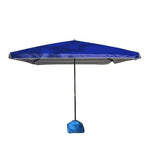 Large Outdoor Sunshade Umbrella Stall Umbrella Sun Umbrella Courtyard Umbrella Square Umbrella Beach Umbrella Blue 2 M * 2 M (No Base)