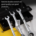 Box Spanner Set Solid Ratchet Hardware Tool 8-19mm12 Piece Set