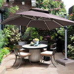 Outdoor Sunshade Umbrella Courtyard Umbrella Terrace Garden Villa Large Umbrella 2.5m Square With 4 Water Tanks