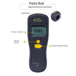 Non-contact Photoelectric Tachometer Hima Laser Linear Speed Tester Digital Display
