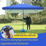 Umbrella Large Outdoor Stall Square Sunshade Umbrella Commercial Umbrella Sunscreen Umbrella Wine Red 2.5m * 2.5m With Bottom Seat