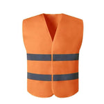 15 Pieces Reflective Vest Traffic Protection Safety Vest Construction Warning Clothing Road Maintenance Reflective Clothing - Orange